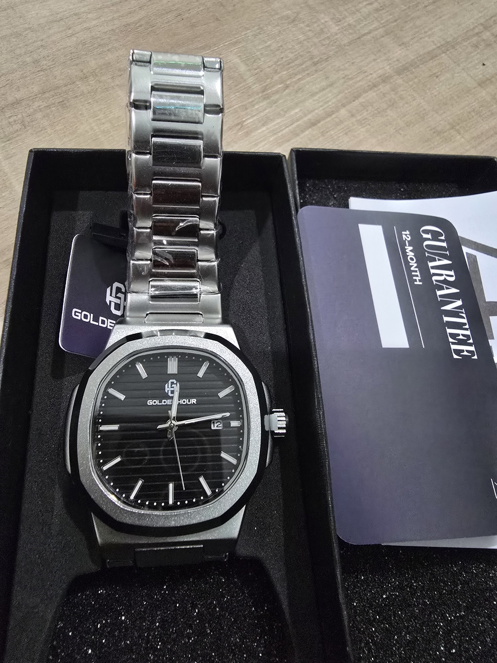 Men’s Black Stainless Steel Watch